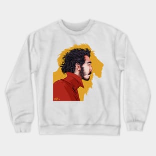 Dev Patel - An illustration by Paul Cemmick Crewneck Sweatshirt